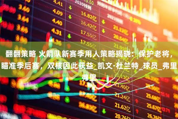 翻翻策略 火箭队新赛季用人策略揭晓：保护老将，瞄准季后赛，双核因此获益_凯文·杜兰特_球员_弗里